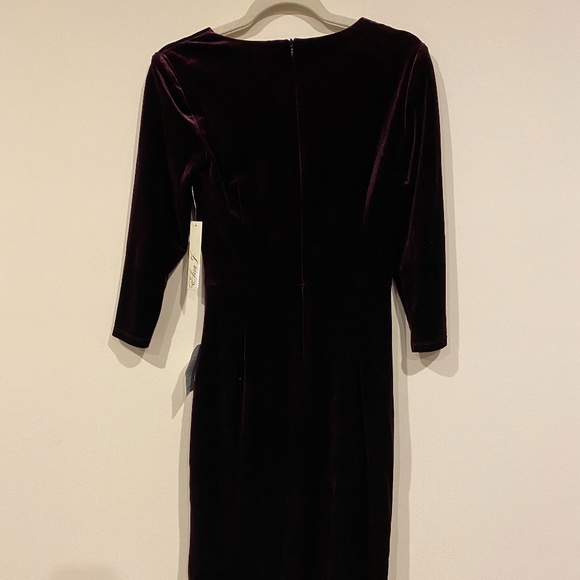 Eliza J Velvet Sheath Cocktail Dress, Size 6, NWT - Picture 8 of 10